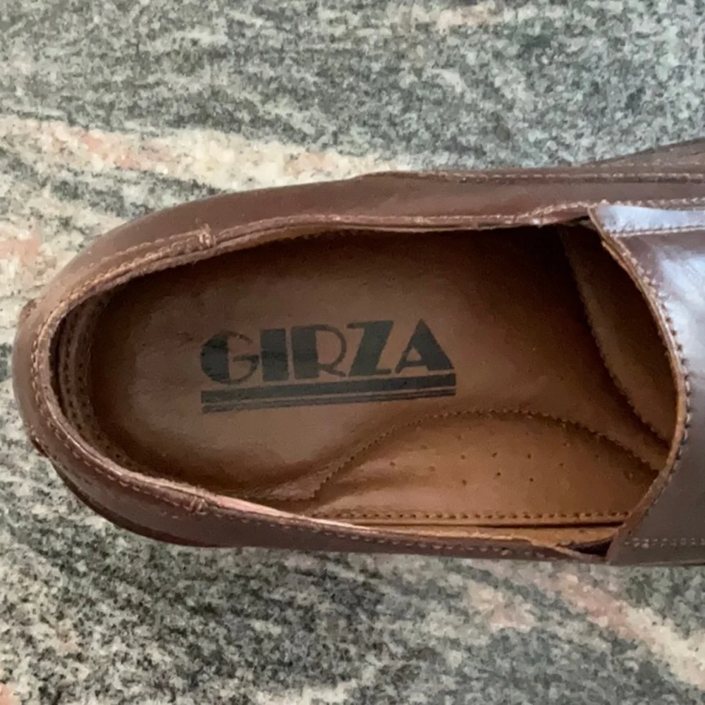 Girza Leather Loafers Men’s Shoes Brown Size 10